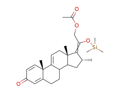 2-((10S,13S,16R)-10,13,16-trimethyl-3-oxo-7,8,12,13,15,16-hexahydro-3H-cyclopenta[a]phenanthren-17(6H,10H,14H)-ylidene)-2-(trimethylsilyloxy)ethyl acetate