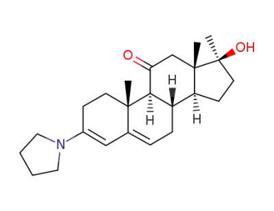 17β-hydroxy-17α-methyl-3-pyrrolidino-androsta-3,5-dien-11-one